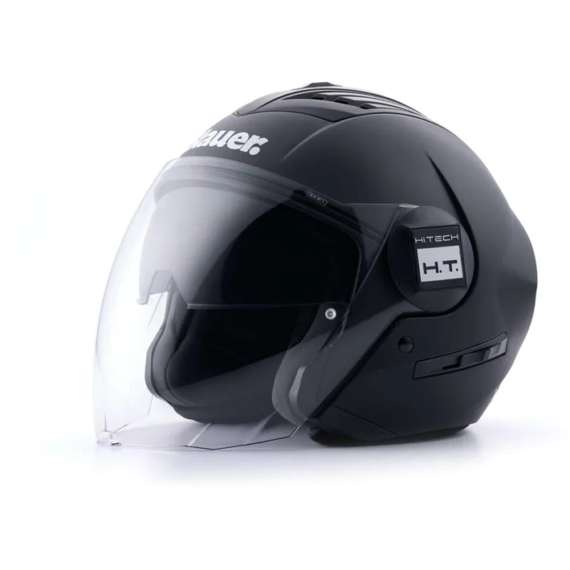 Casco Moto Jet Blauer Doppia Visiera Real Mono Nero Opaco Compra Oggi Stesso