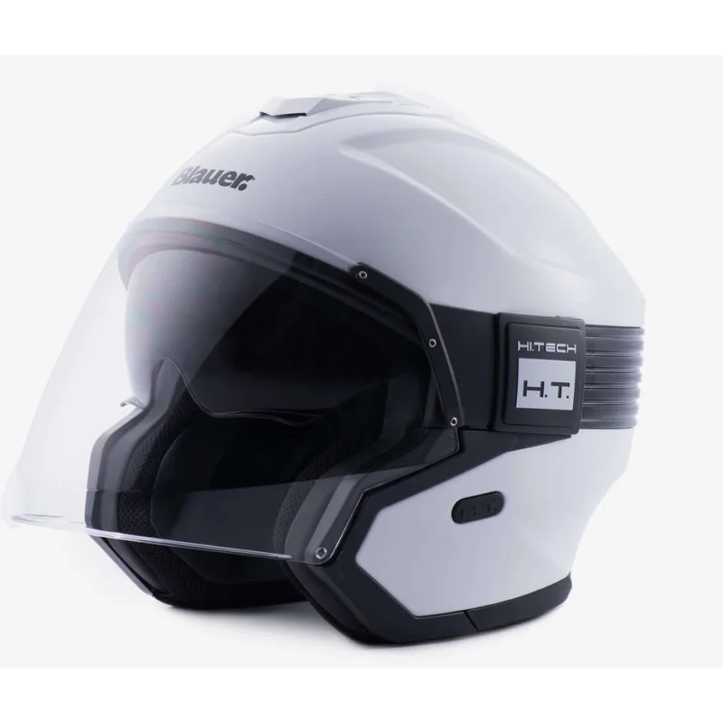 Miglior Prezzo Casco moto Jet Blauer in fibra HACKER BTR Bianco Perlato nero