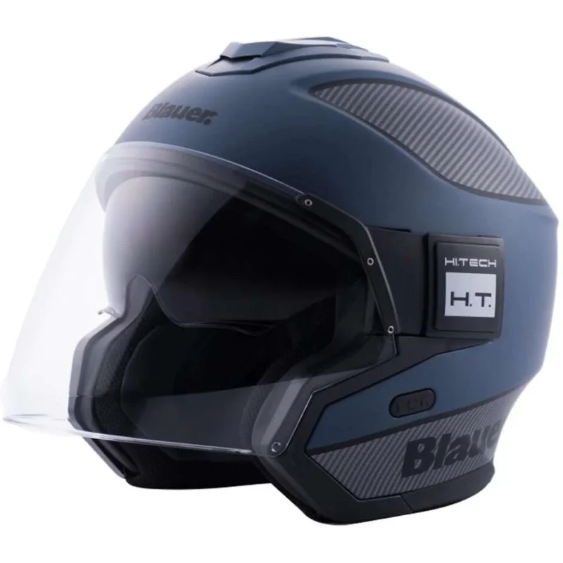 Casco moto Jet Blauer In Fibra SOLO BTR Blu Must-Have