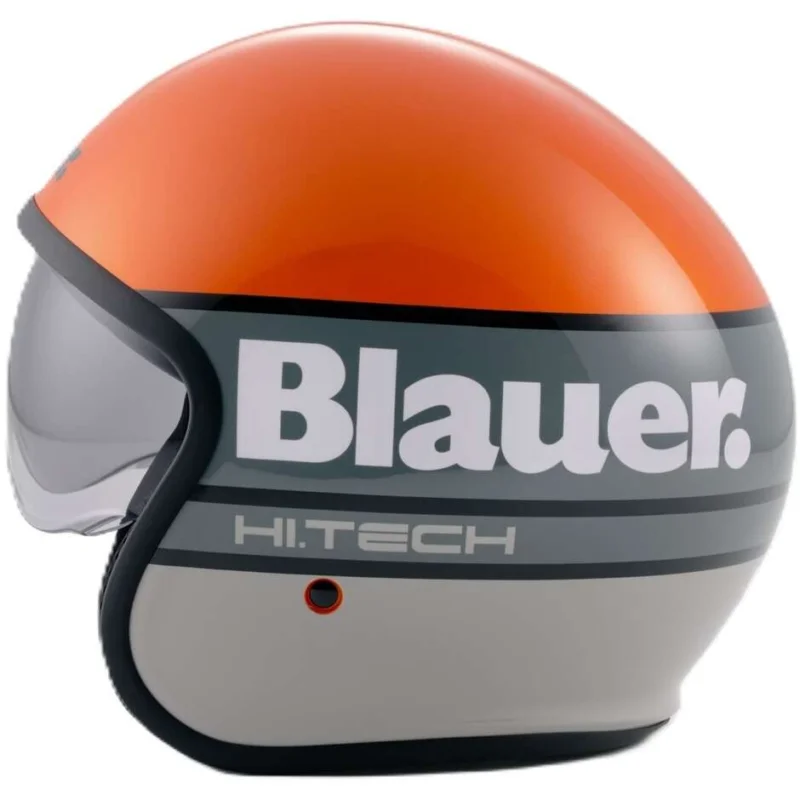 Casco Moto Jet Blauer Pilot 4.0 Arancio Grigio Lucido Offerta Speciale