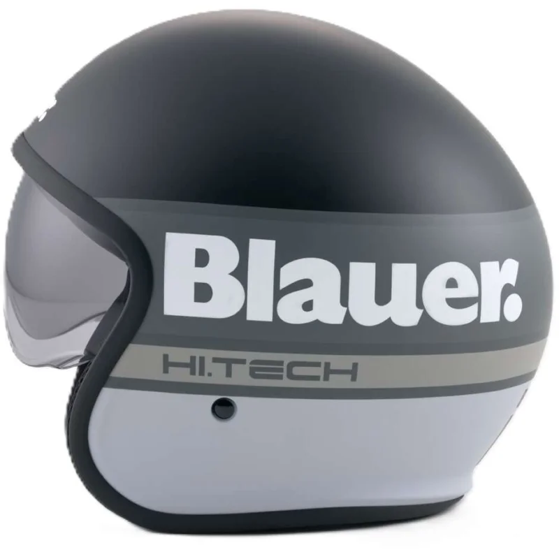 Casco Moto Jet Blauer Pilot 4.0 Nero Bianco Opaco Saldi