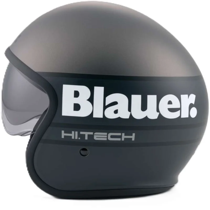 Prezzo Basso Casco Moto Jet Blauer Pilot 4.0 Titanio Grigio Opaco