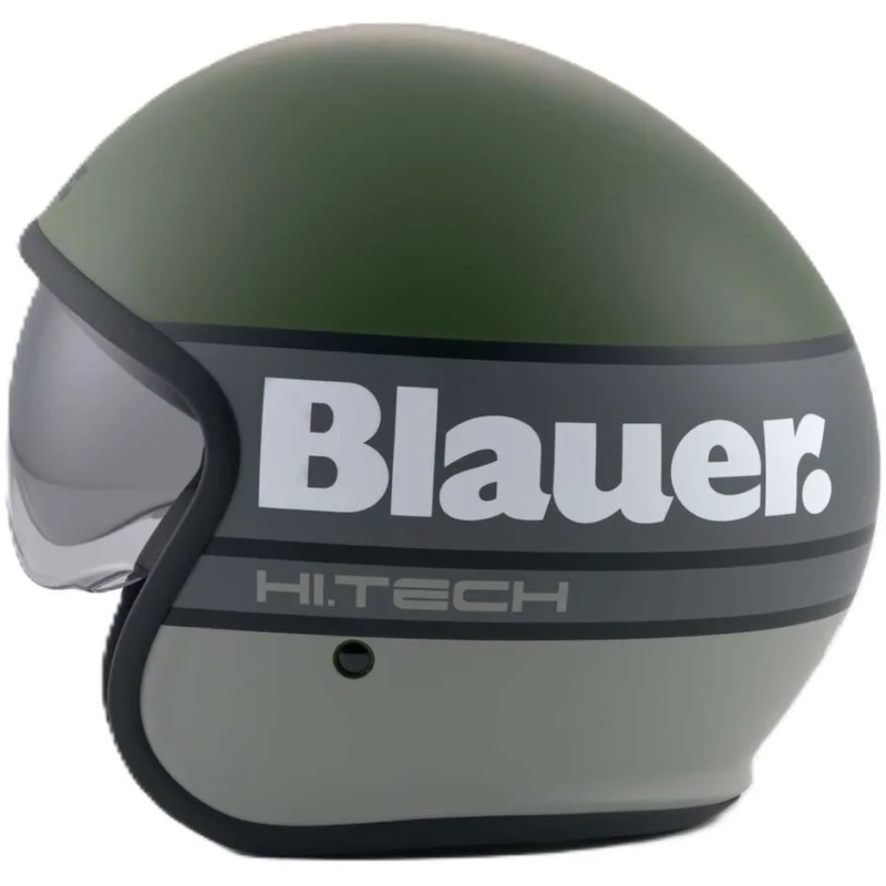 Casco Moto Jet Blauer Pilot 4.0 Verde Grigio Opaco Ultimissimo Modello