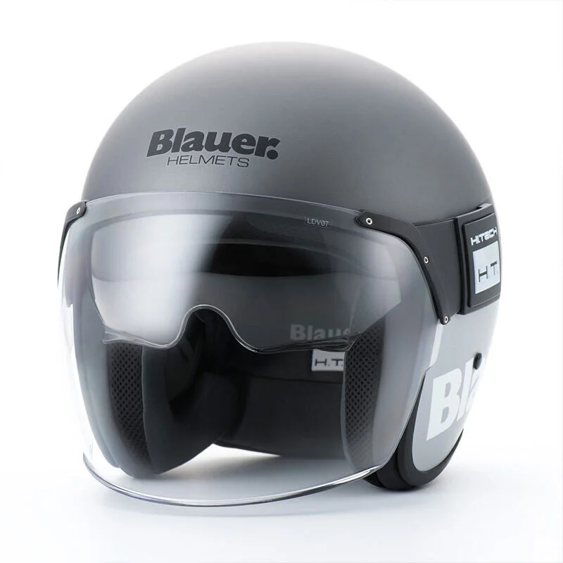 Casco Moto Jet Blauer Pod 06 Titanio Opaco Grigio Occasione Imperdibile