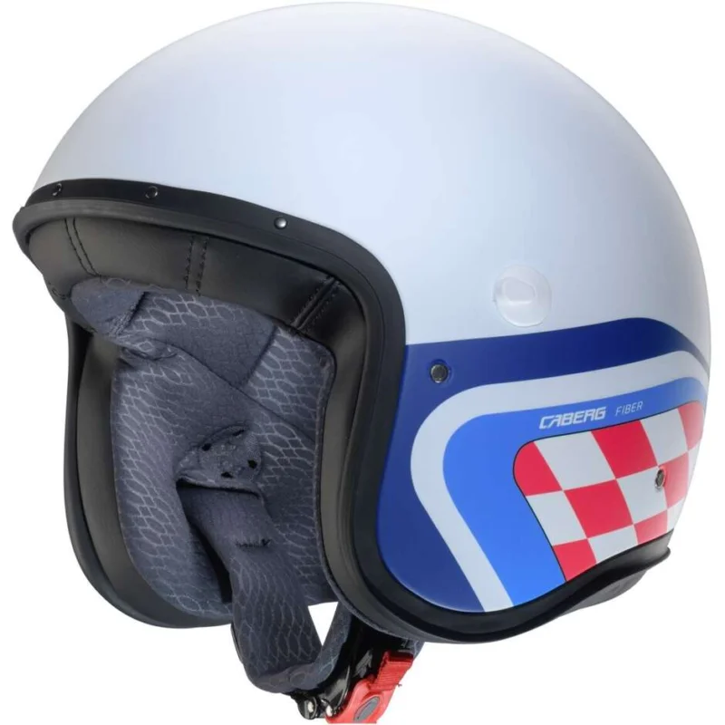 Professionale Casco Moto Jet Caberg FREERIDE X DAYTONA Opaco Bianco Chiaro Blu Rosso