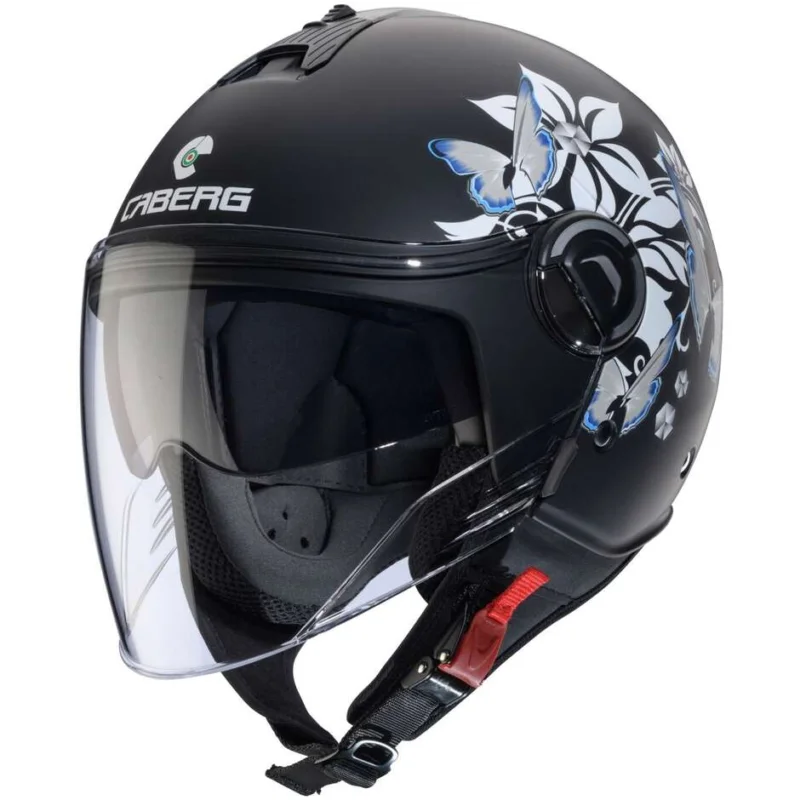 Casco Moto Jet Caberg RIVIERA V4X MIA Opaco Nero Bianco Grigio Più Venduto