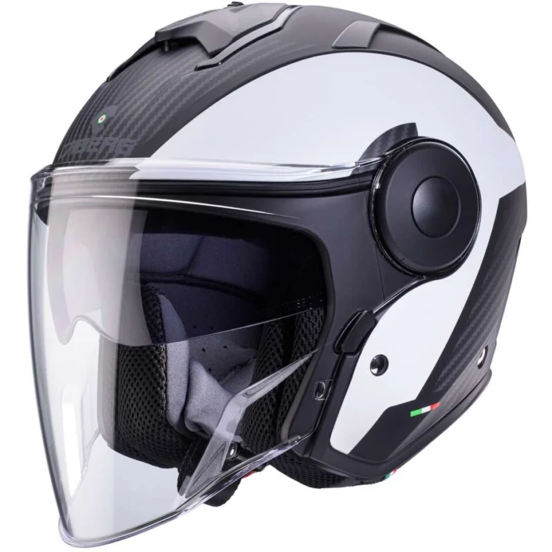 Ultima Occasione Casco Moto Jet Caberg SOHO MILANO Nero Opaco Bianco
