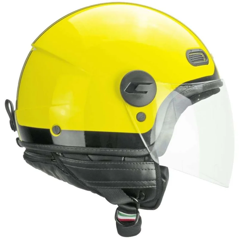 Casco Moto Jet CGM 109x GLOBO Sport Giallo Nero Visiera Lunga Promozione Esclusiva