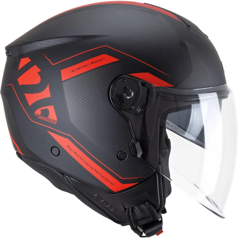 Prezzo Conveniente Casco Moto Jet CGM 126G IPE CITY Nero Rosso opaco