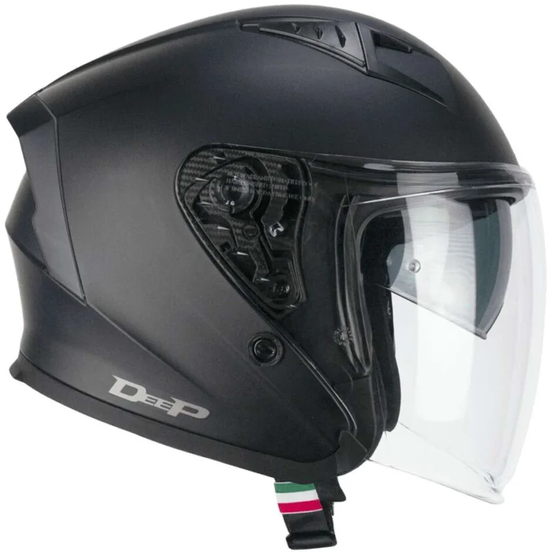 Popolare Casco Moto Jet CGM 127A DEEP MONO Nero opaco