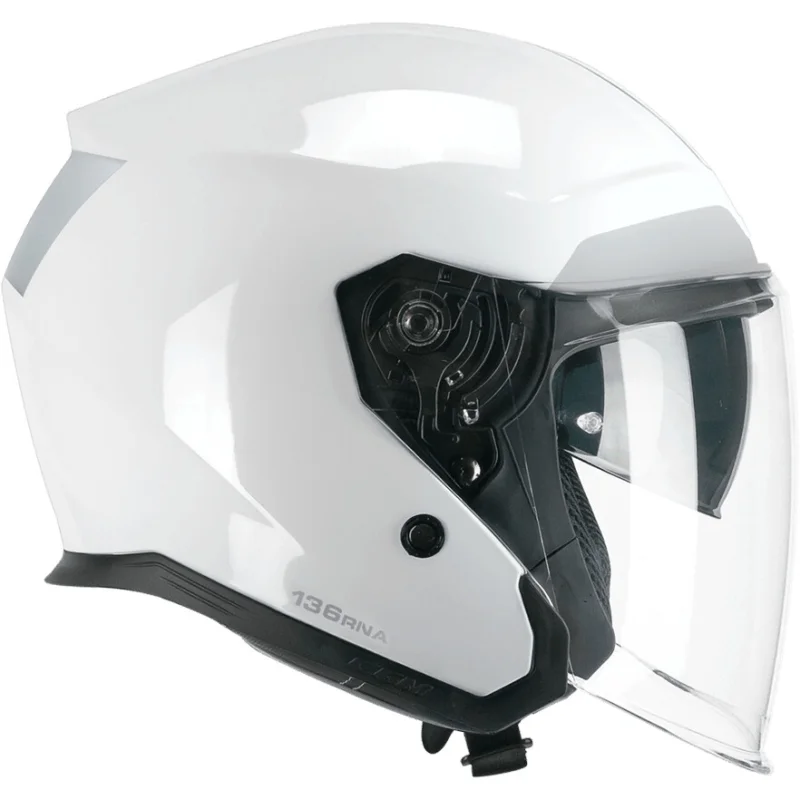 Casco Moto Jet CGM 136F RNA FIBRA MONO Bianco Soddisfatti O Rimborsati