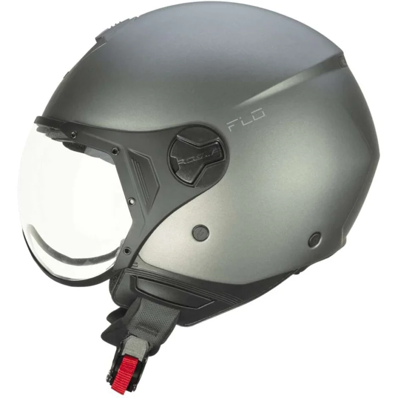 Esclusivo Casco Moto Jet CGM 167A FLO MONO Antracite Satinato - Visiera Sagomata