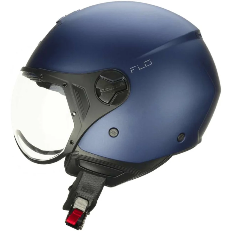 Promozione Esclusiva Casco Moto Jet CGM 167A FLO MONO Blu Opaco - Visiera Sagomata