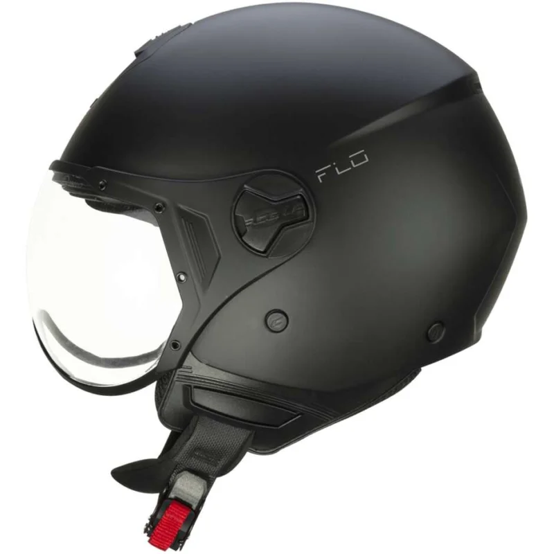 Professionale Casco Moto Jet CGM 167A FLO MONO Nero Opaco - Visiera Sagomata