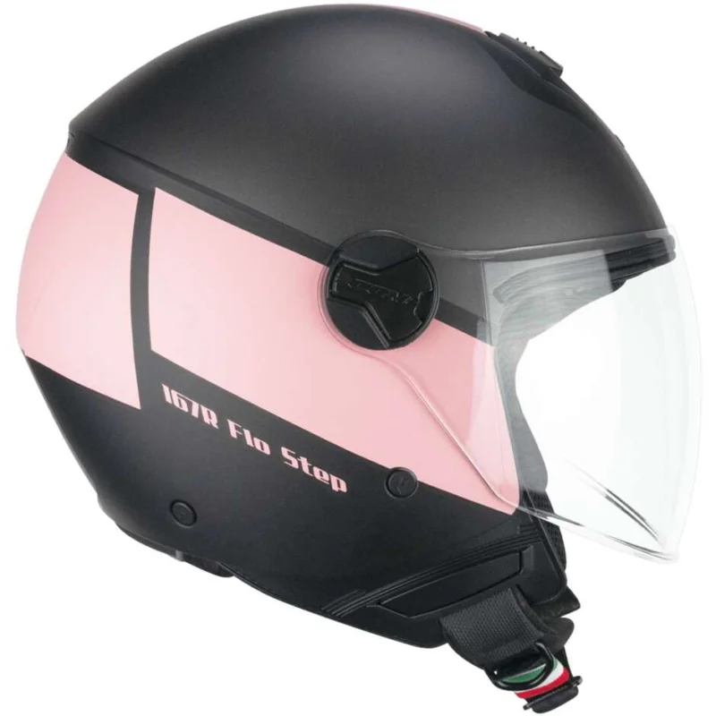 Super Prezzo Casco Moto Jet CGM 167R FLO STEP Antracite Rosa - Visiera Lunga