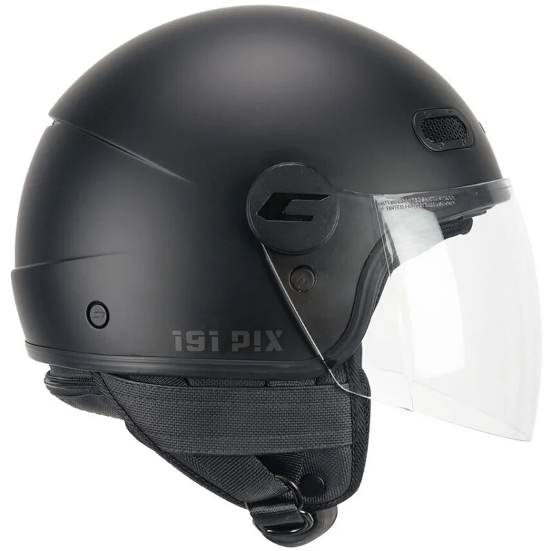 Prezzo Basso Casco Moto Jet CGM 191A PIX MONO Nero opaco lunga