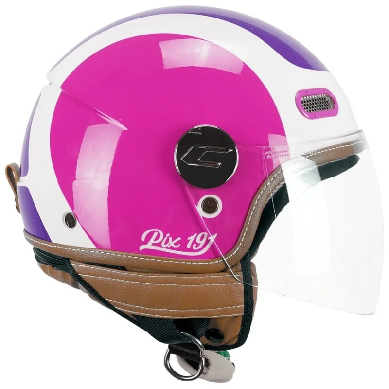 Subito Disponibile Casco Moto Jet CGM 191G PIX SPRINT Viola Fucsia fluo lunga