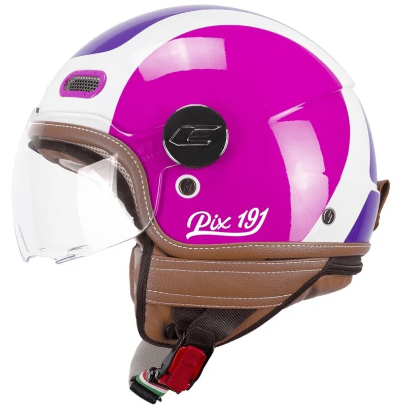 Subito Disponibile Casco Moto Jet CGM 191G PIX SPRINT Viola Fucsia fluo sagomata