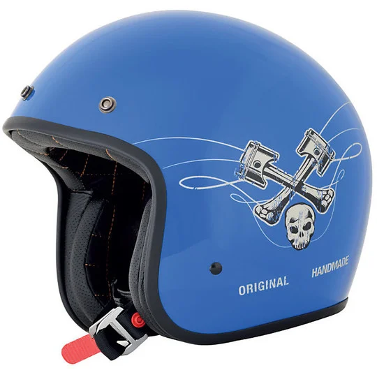 Casco Moto Jet Custom AFX FX-76 Raceway Denim Bone Lucido Vendita Finale