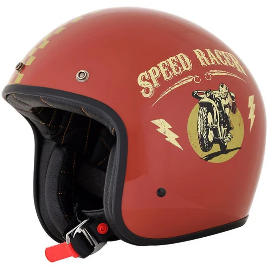 Non Perdere Casco Moto Jet Custom AFX FX-76 Speed Racer Rust Oro Lucido