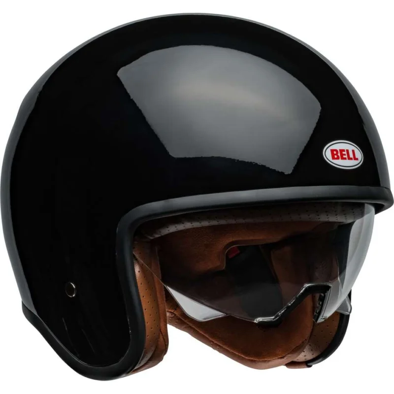 Consegna Rapida Casco Moto Jet Custom Bell TX501 Nero Lucido