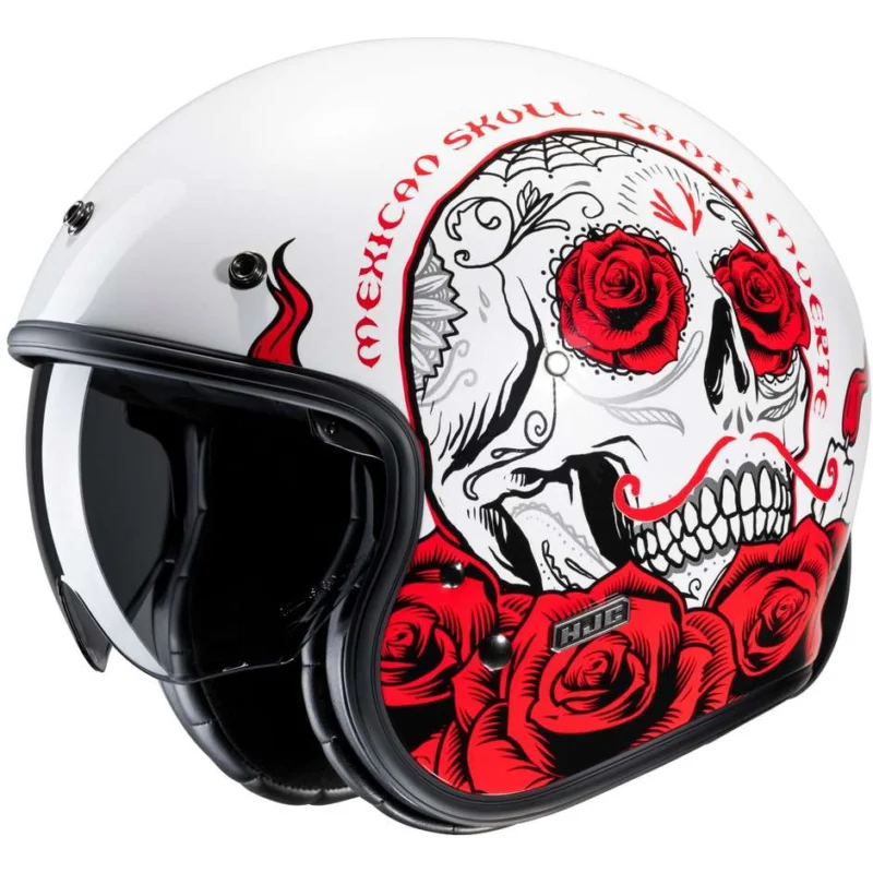 Casco Moto Jet Custom Hjc V31 DESTO MC1 Bianco Rosso Offerta Speciale