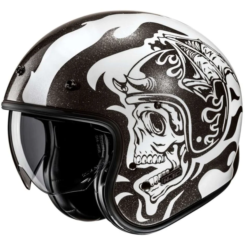 Casco Moto Jet Custom Hjc V31 FLAME MC5 Offerta Del Giorno