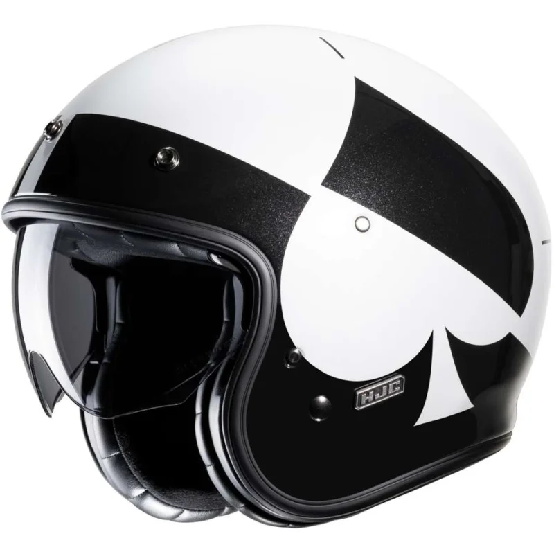 Casco Moto Jet CustomHjc V31 KUZ MC5 Nero Bianco Occasione Imperdibile