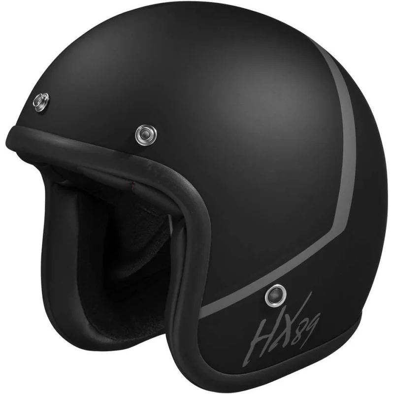 Casco Moto Jet Custom Ixs 89 2.0 Nero Opaco Grigio Nuova Collezione