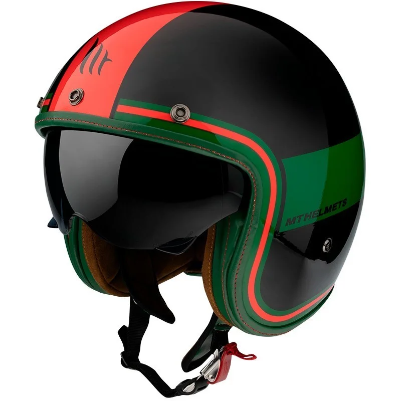 Casco Moto Jet Custom MT Helmets Le Mans 2 SV TANT C5 Opaco Rosso Acquista Ora