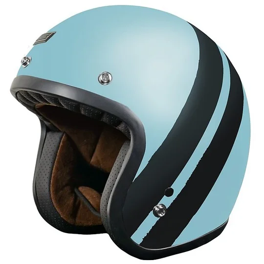 Casco Moto Jet Custom Origine PRIMO JACK Azzurro Pastello Nero Opaco Prezzo Basso