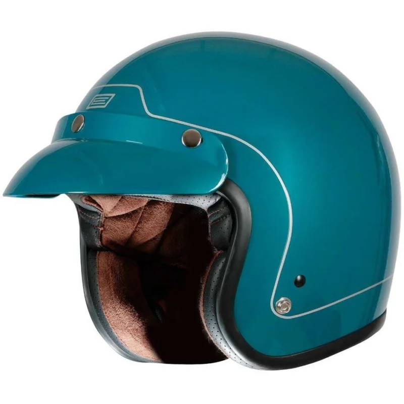 Ultime Pezzi Casco Moto Jet Custom Origine PRIMO PLAIN Turchese