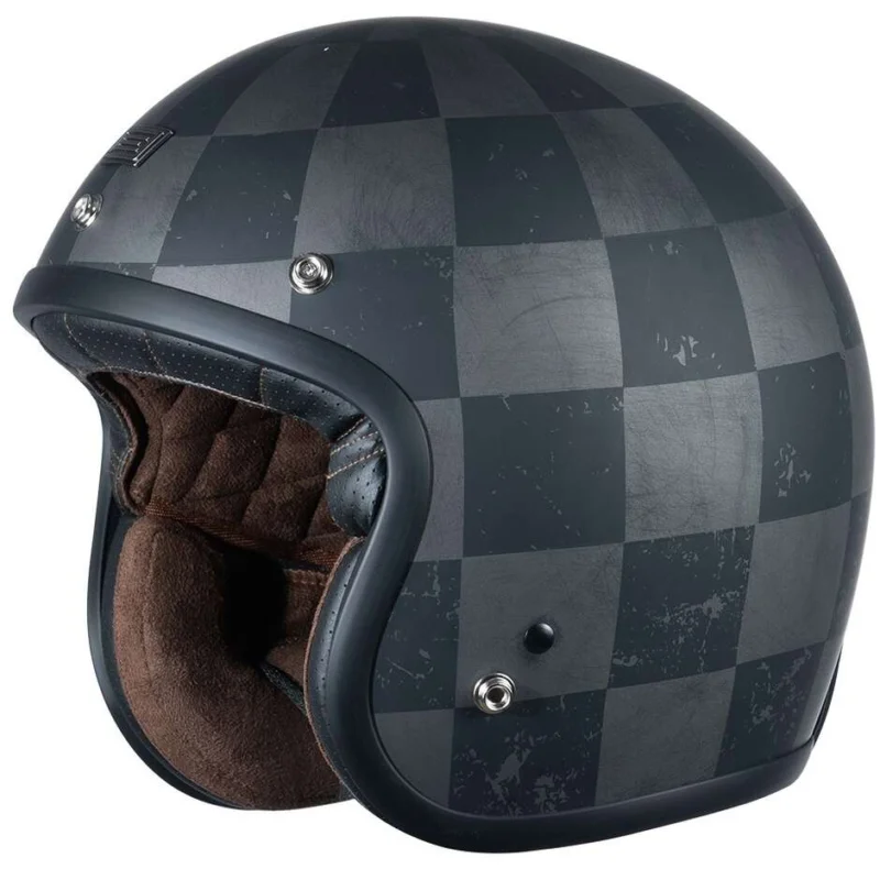 Economico Casco Moto Jet Custom Origine PRIMO Speed Titanio