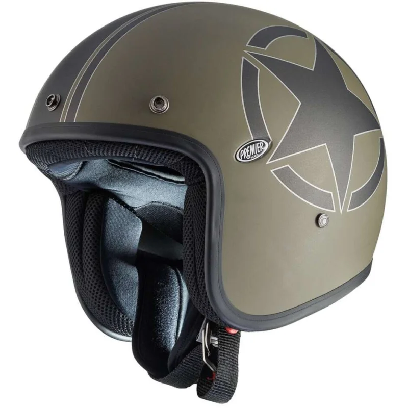 Spedito Oggi Casco Moto Jet Custom Premier CLASSIC STAR MILY BM