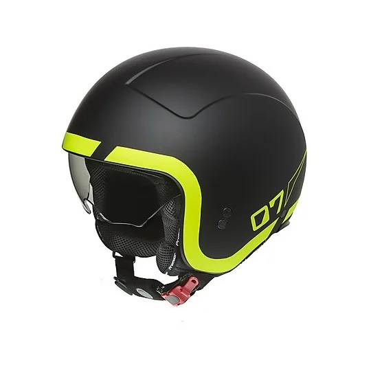 A Buon Prezzo Casco Moto Jet Custom Premier ROCKER LNY 9 BM Nero Opaco Giallo FLuo