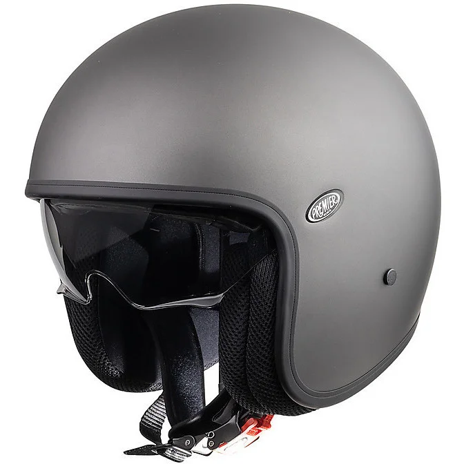 Casco Moto Jet Custom Premier VINTAGE EVO U17 Grigio Lucido Ultima Occasione