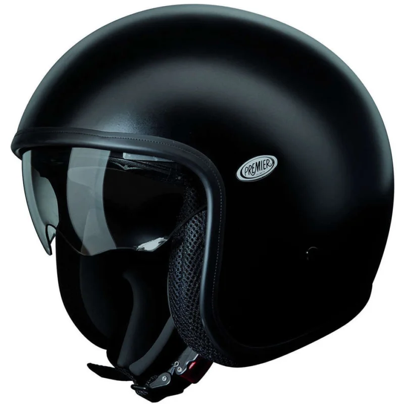 Casco Moto Jet Custom Premier VINTAGE EVO U9 Nero Lucido Spedito Oggi