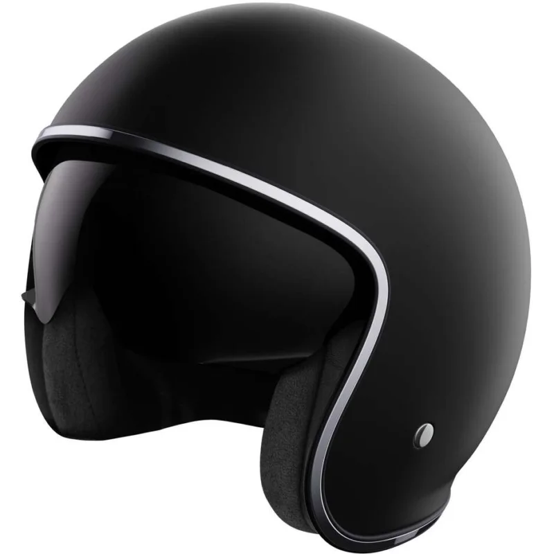 Casco Moto Jet Custom Stormer PRIME Nero Opaco Prezzo Ridotto