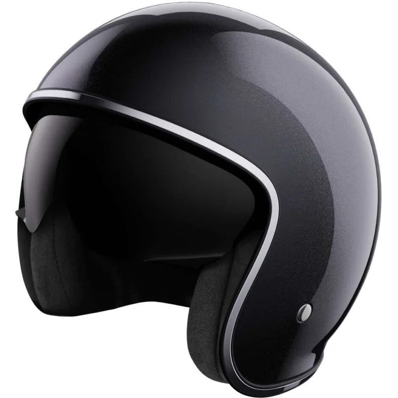 Occasione Casco Moto Jet Custom Stormer PRIME Nero Perla