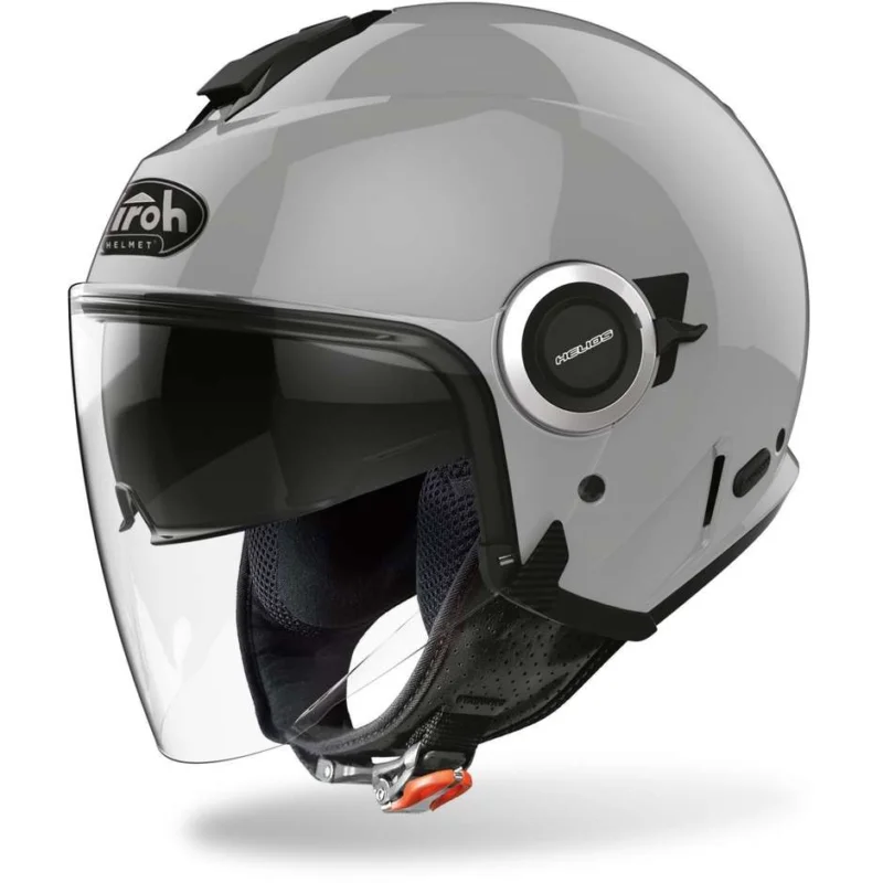 Casco Moto Jet Doppia Visiera Airoh HELIOS Color Concrete Grigio Lucido Vendita Finale