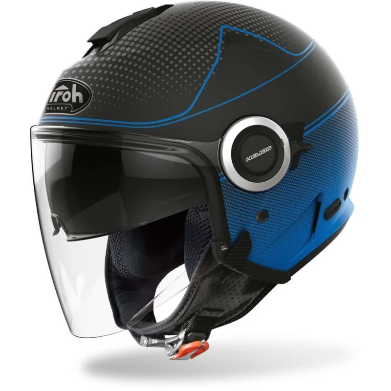 Occasione Casco Moto Jet Doppia Visiera Airoh HELIOS Map Blu Opaco