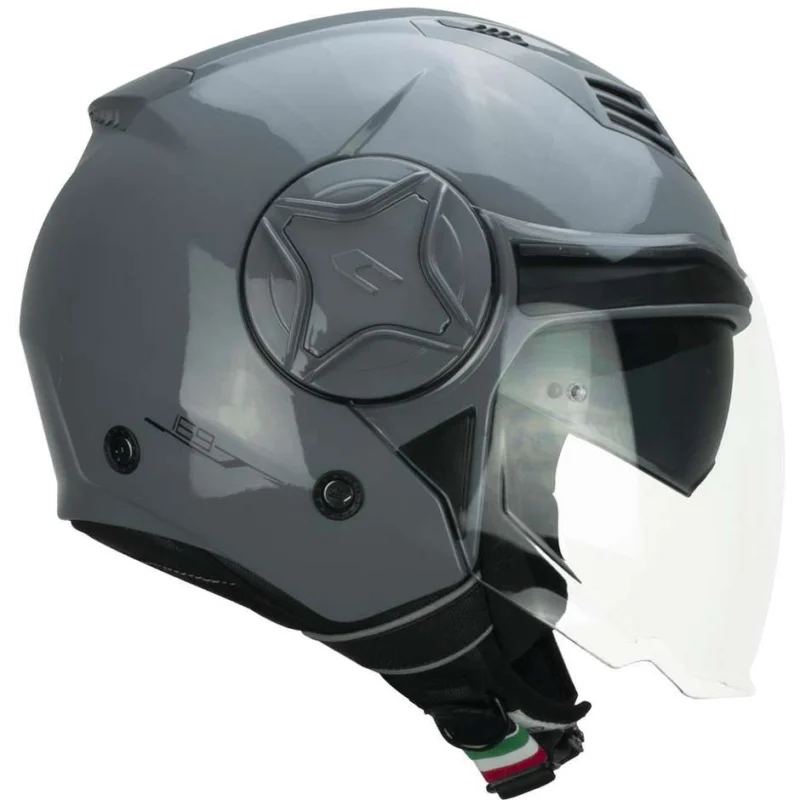 Casco Moto Jet Doppia Visiera CGM 169A ILLI Mono grigio lucido Spedizione Gratuita