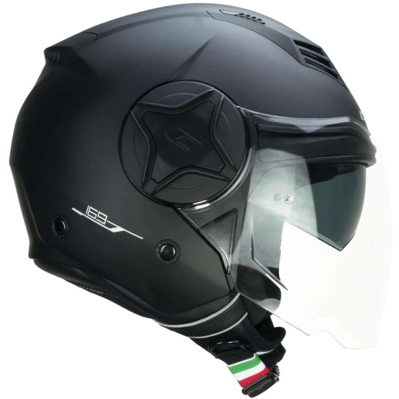 Casco Moto Jet Doppia Visiera CGM 169A ILLI Mono Nero Opaco Offerta Lampo