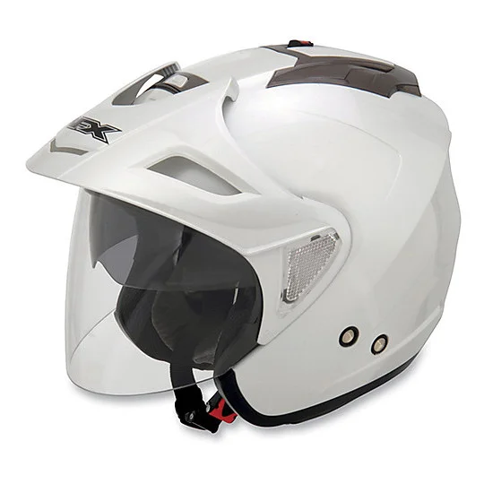 Casco Moto Jet Doppia Visiera Con Tesina AFX Fx-50 4 In 1 Bianco Perlato Ordina Subito