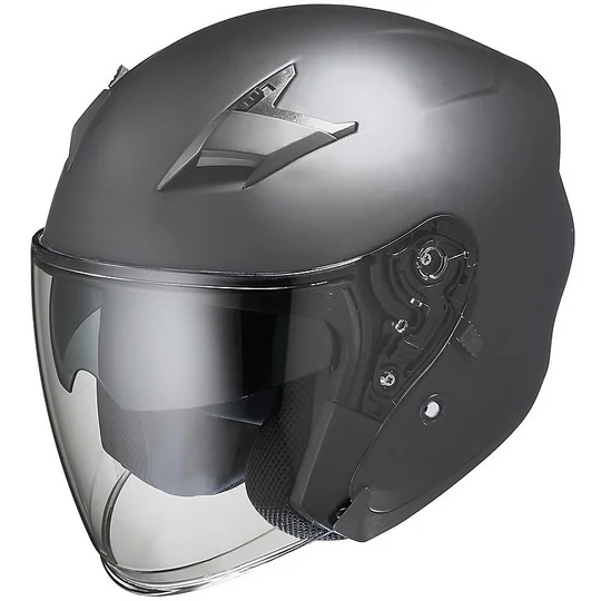 Compra Oggi Stesso Casco Moto Jet Doppia Visiera Ixs 99 1.0 Titanio Opaco