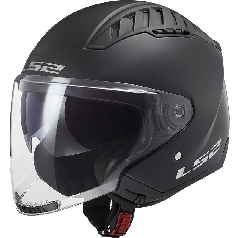 Solo Oggi Casco Moto JetDoppia Visiera Ls2 OF600 Copter Solid Nero Opaco