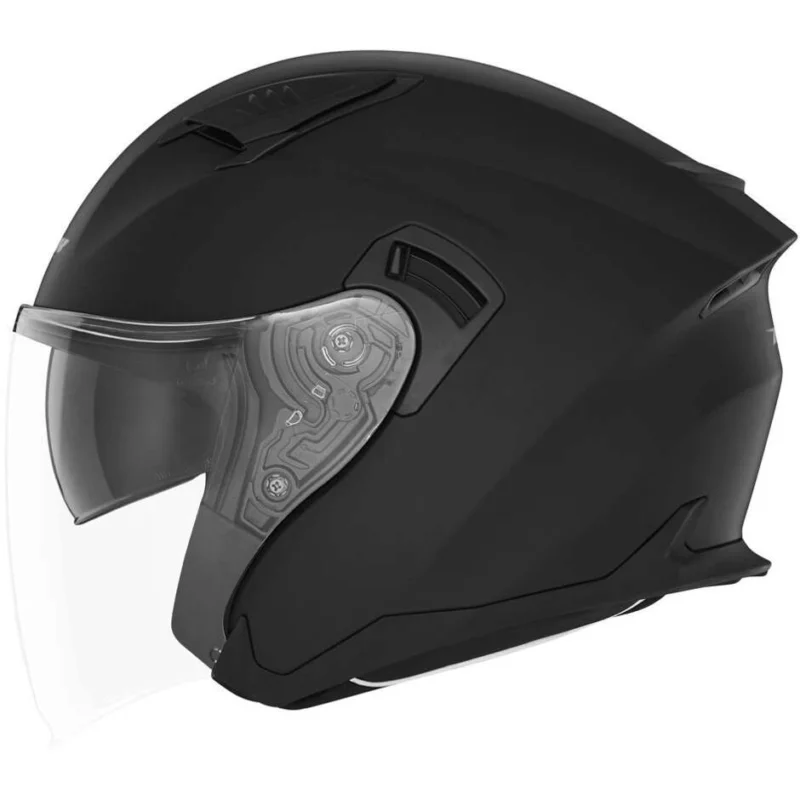 Quantità Limitata Casco Moto Jet Doppia Visiera Nox N130 Nero Opaco