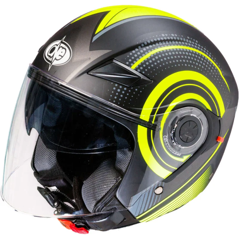 Casco Moto Jet Doppia Visiera One Alfa Multi Nero Giallo Fluo Soddisfatti O Rimborsati