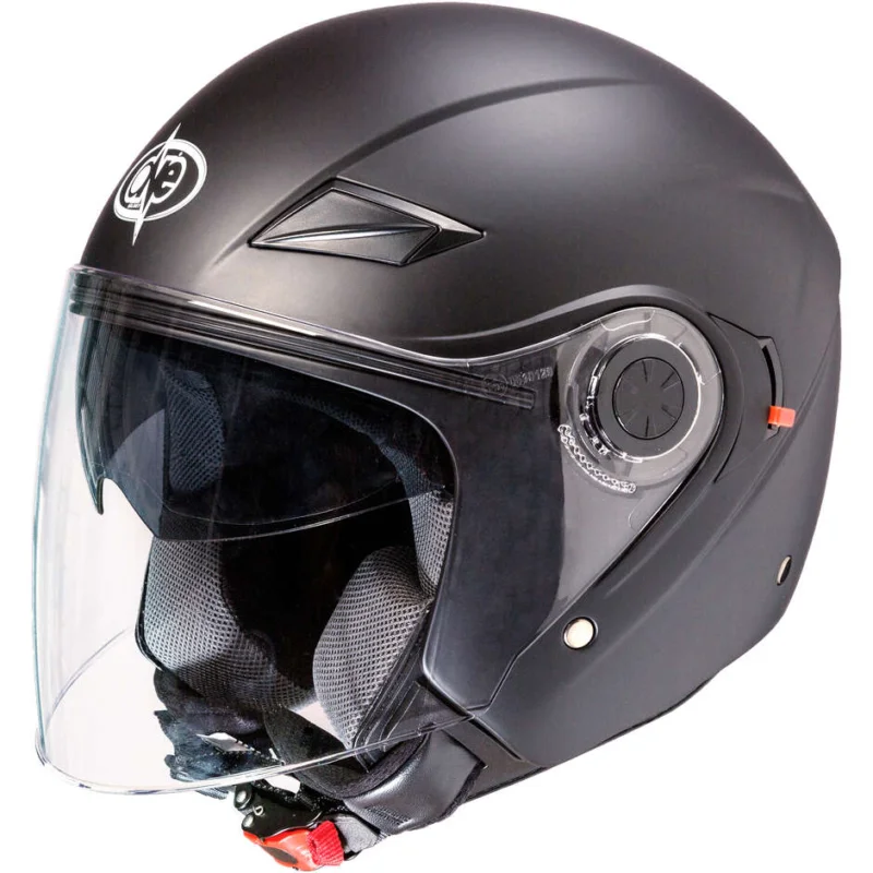 Casco Moto Jet Doppia Visiera One Alfa Nero Opaco Compra Online