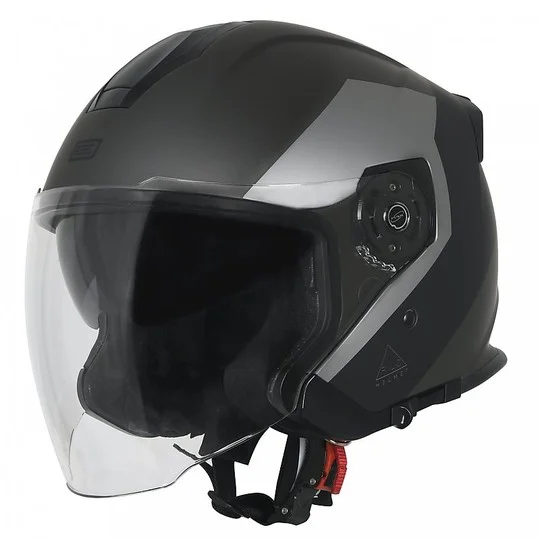 Spedizione Espresso Casco Moto Jet Doppia Visiera Origine PALIO 2.0 EKO Nero Opaco Titanio